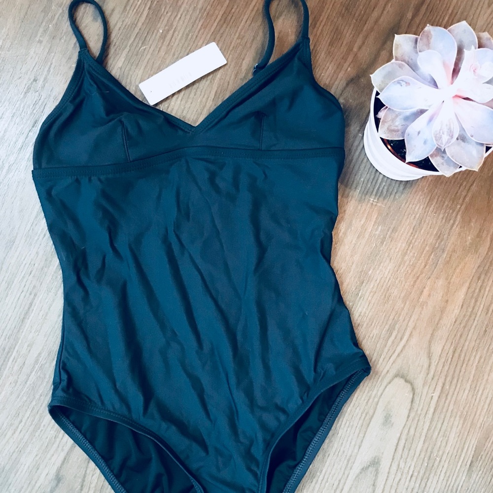 J.crew v-neck one piece charcoal gray size 0